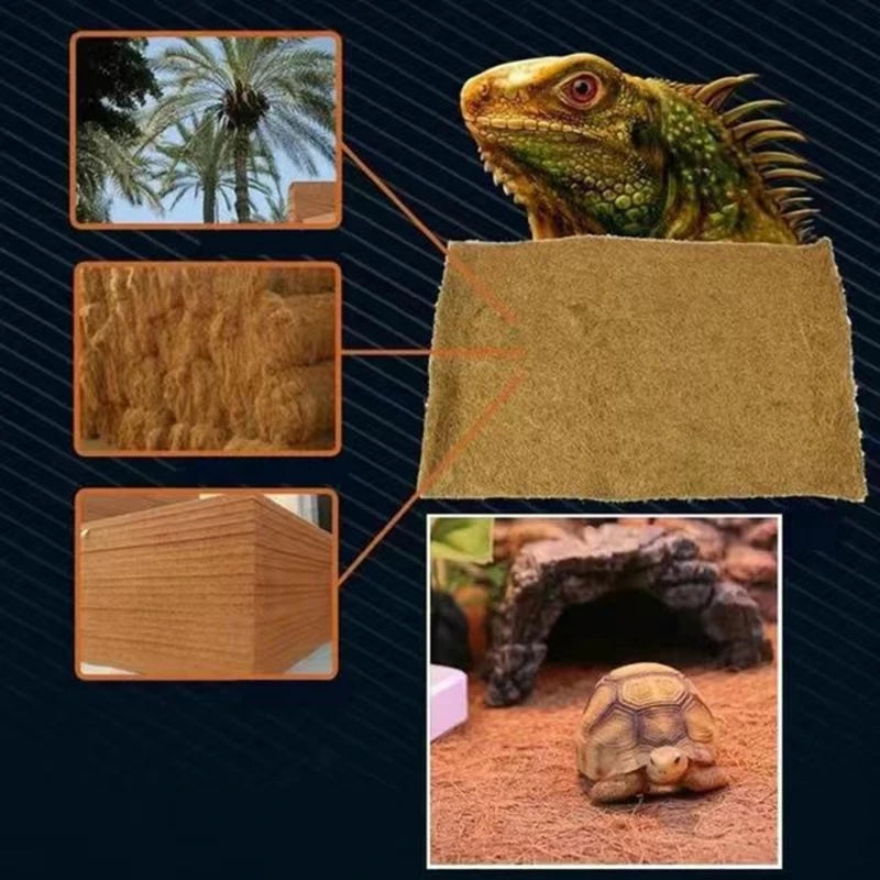 Reptiles Carpet Terrarium Bedding Substrates Liners Coconut Fiber Mat Mattress