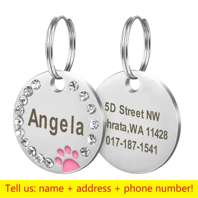 Personalized Dog Tag Custom Pet Puppy Cat ID Tag Dog Collar Anti-lost Accessories