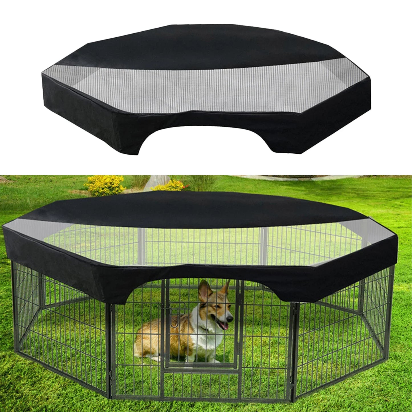 Octagon Pet Playpen Cover Portable Cage Cover Enclosure Dog Puppy Rabbit .