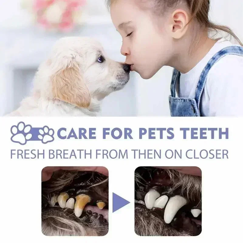 Pet Oral Cleanse Spray Dogs Cats Mouth Fresh Teeth Clean Deodorant Prevent Calculus.