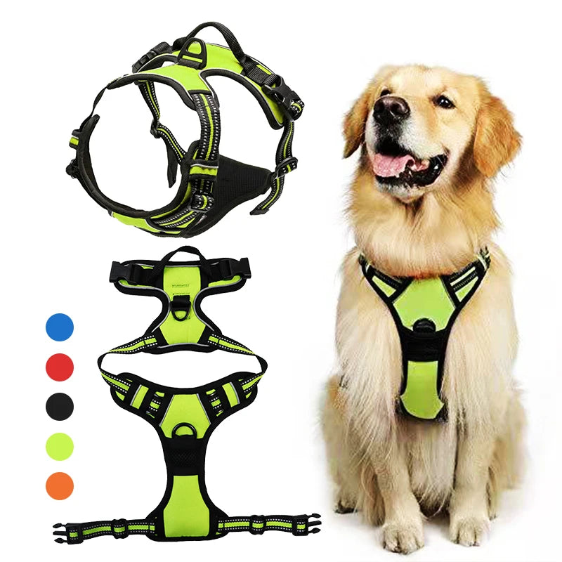 Pet Dog Harness Reflective Adjustable Breathable Dog Vest Harness