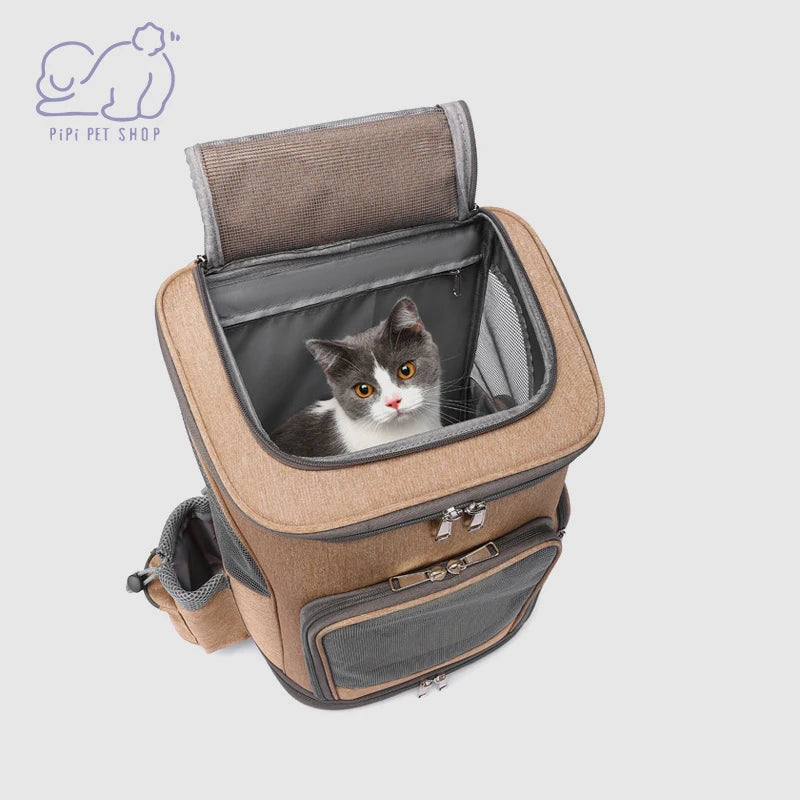 Pet Travel Carrier Backpack for Dogs Cats Puppy Removable Rolling Wheels.