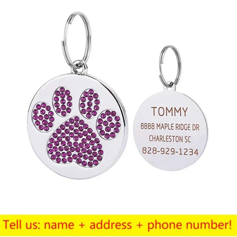 Personalized Dog Tag Custom Pet Puppy Cat ID Tag Dog Collar Anti-lost Accessories