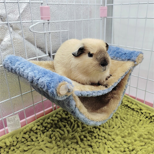 Soft Tricken Plush Hamster Hanging Hammock Cotton Sleeping Bed Hut Tent.