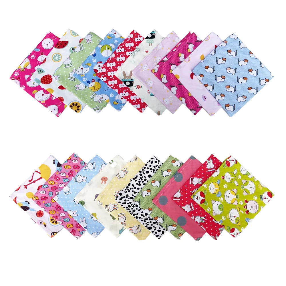 30/50pcs Dog Bandana Bulk For Small Middle Large Dog Dog Scarf Handkerchief.