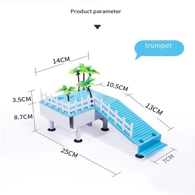 Multifunctional tortoise terrace climbing platform