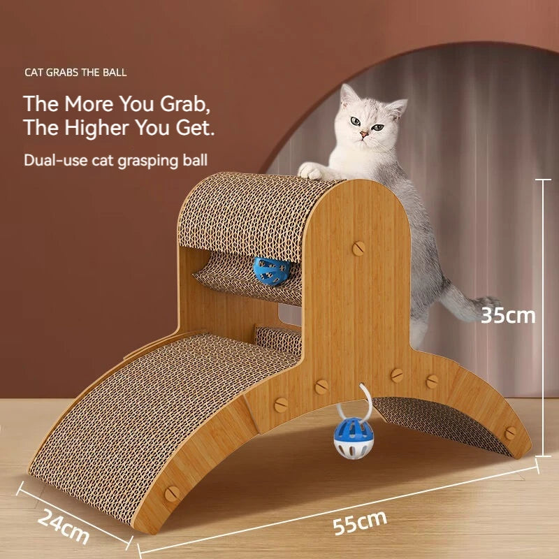 Wooden Scratcher Sisal Cat Scratching Ball Grinding Paw Toy Scrapers For Cats Training Supplies