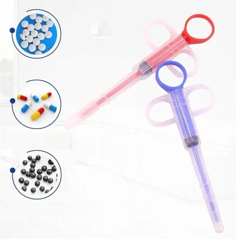 1 Set Pet Medicine Feeder Pills Applicator Cat Dogs Syringe.