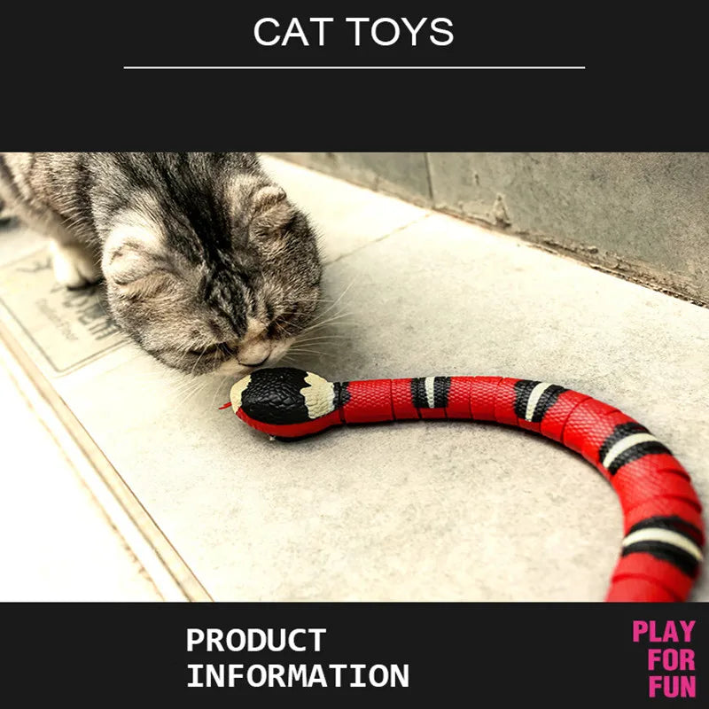 Smart Sensing Interactive Cat Toys Automatic Electronic rechargeable Snake.