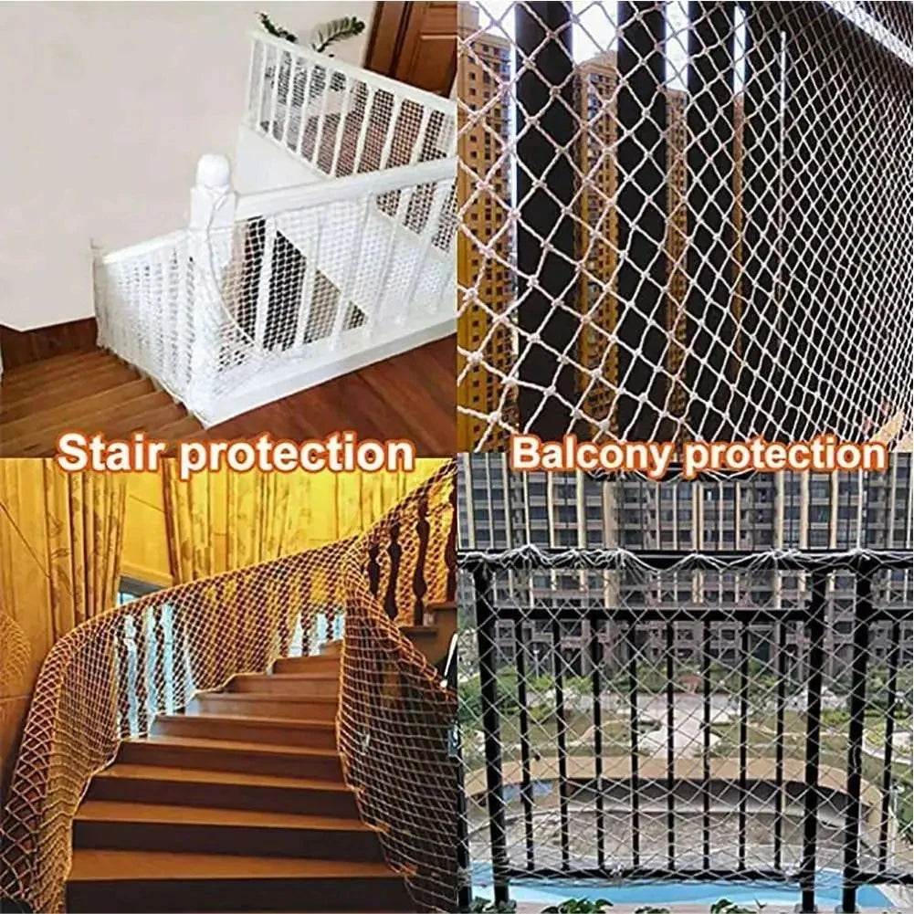 Safety Netting Building Against Falling Net Balcony Window Stairs Safe Deck Fence.