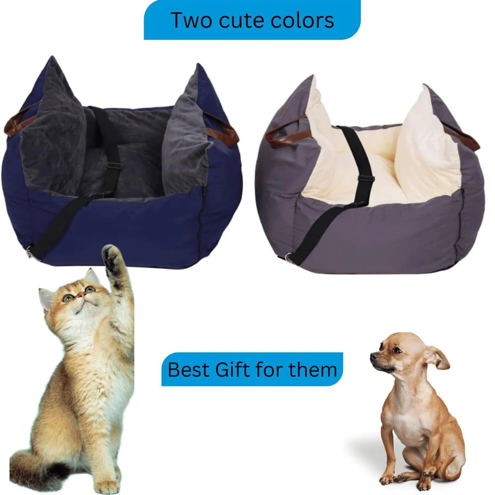 Ultra Soft Portable Cat Dog Car Travel Bed Car Seat Handbag Detachable and Washable'