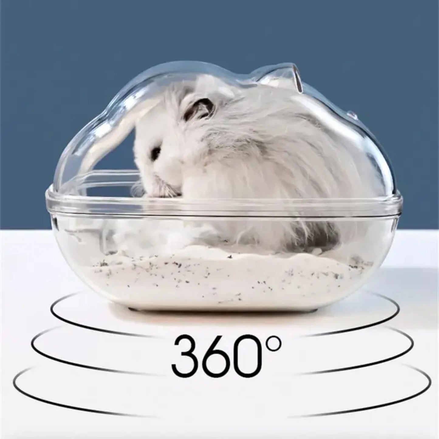 New Transparent Hamster Bathroom House Cage Box with Bath Sand Room Toy,